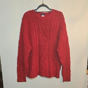 J. Crew Men’s Fisherman Cable Knit Speckled Wool Vintage Pullover Sweater NWOT